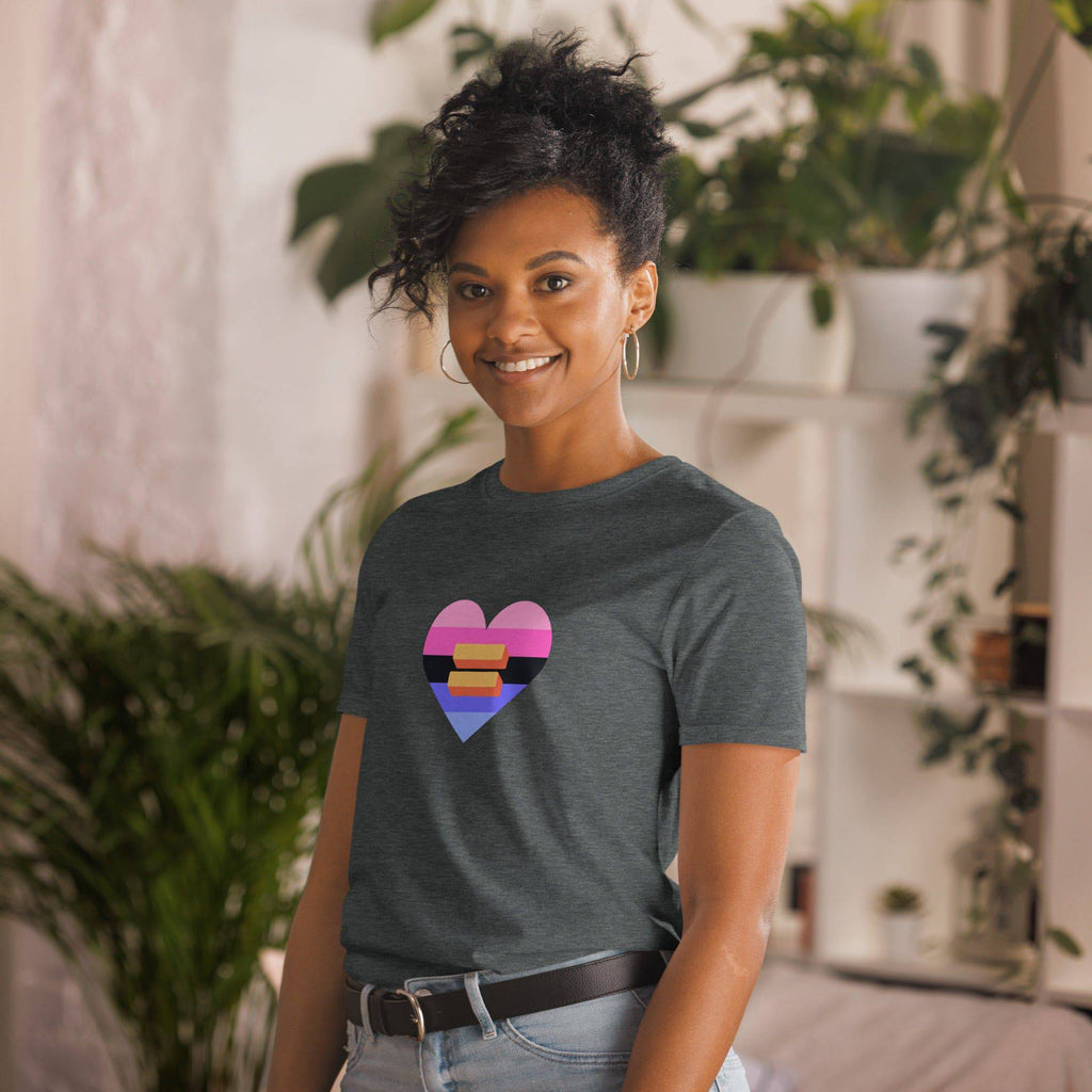 Omni heart pride tee, view 8 — Rose Gold Co