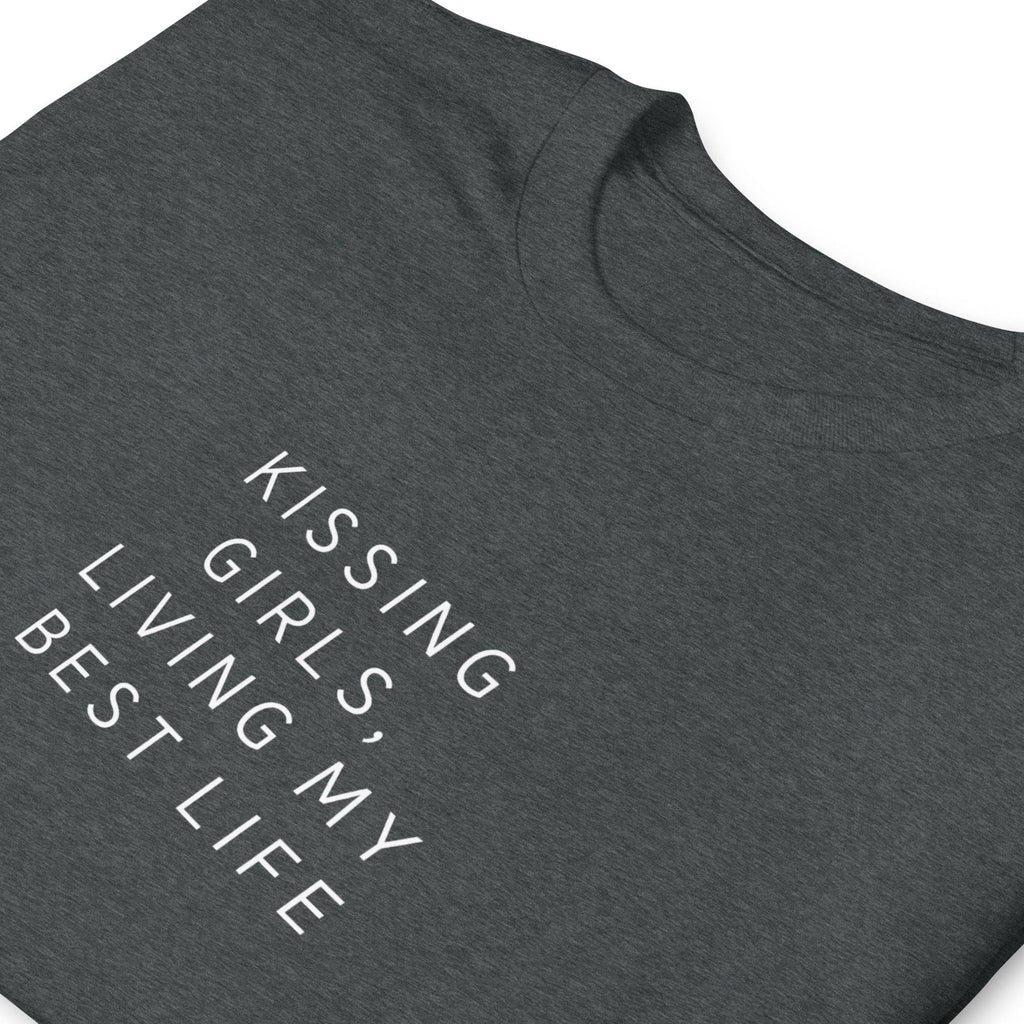 Kissing Girls WLW pride tee, view 9 — Rose Gold Co
