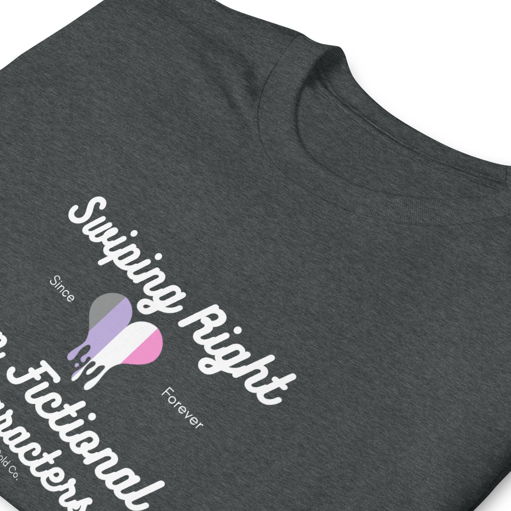 Cupioromantic fictional character t-shirt, view 7 — Rose Gold Co