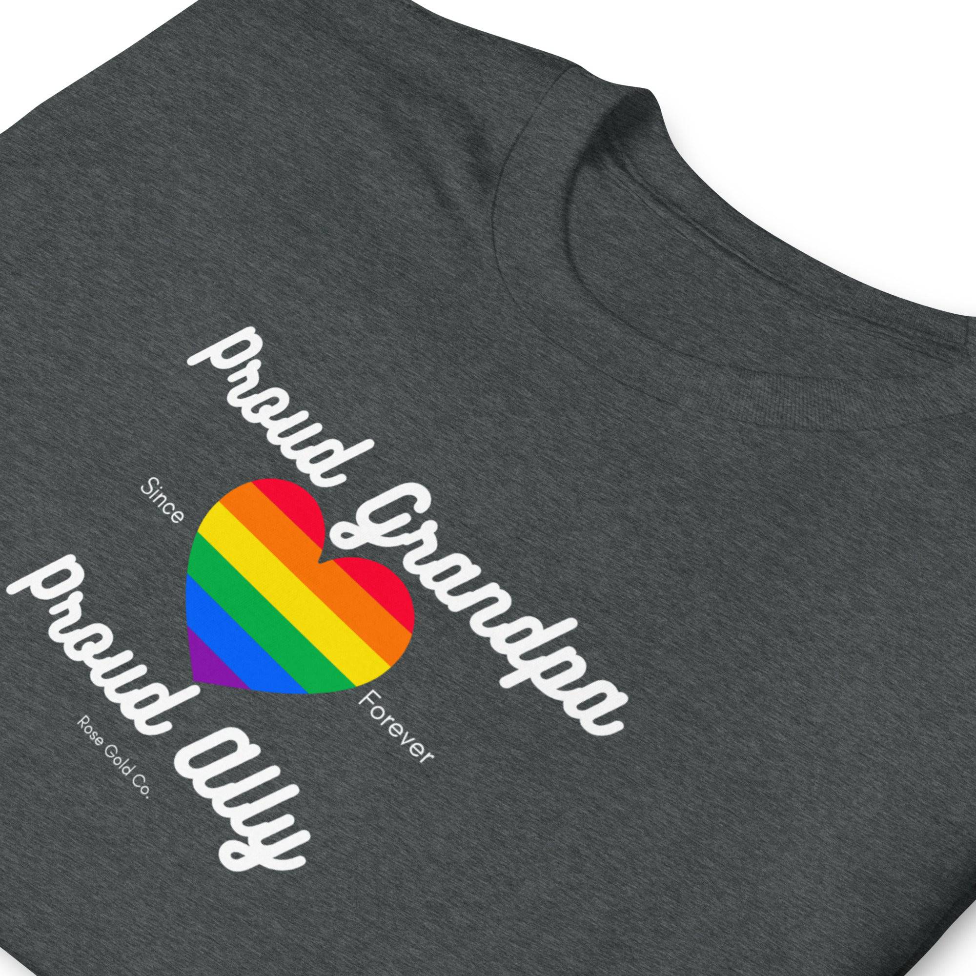 Proud Grandpa ally pride t-shirt, view 7 — Rose Gold Co