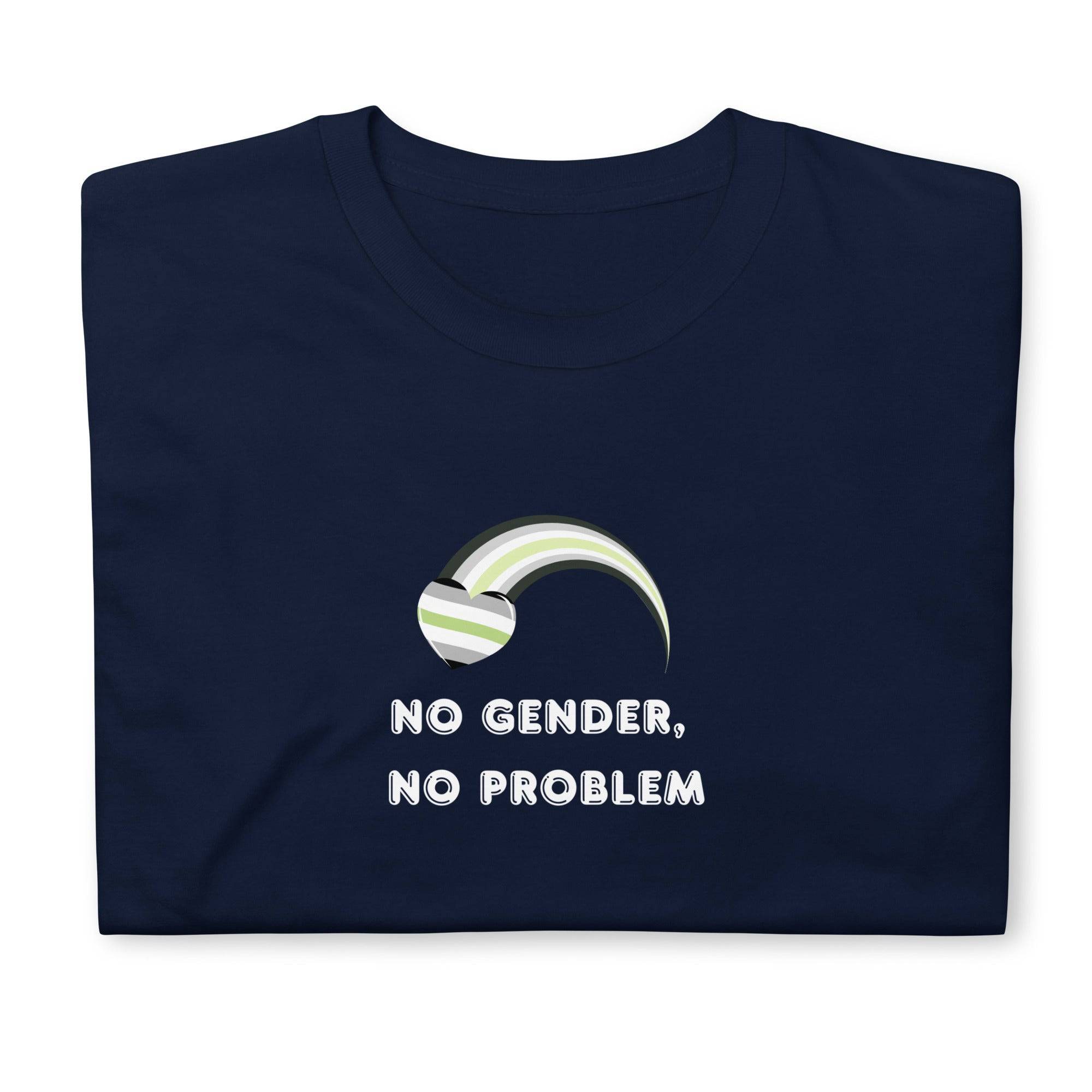 No Gender No Problem agender tee, view 4 — Rose Gold Co
