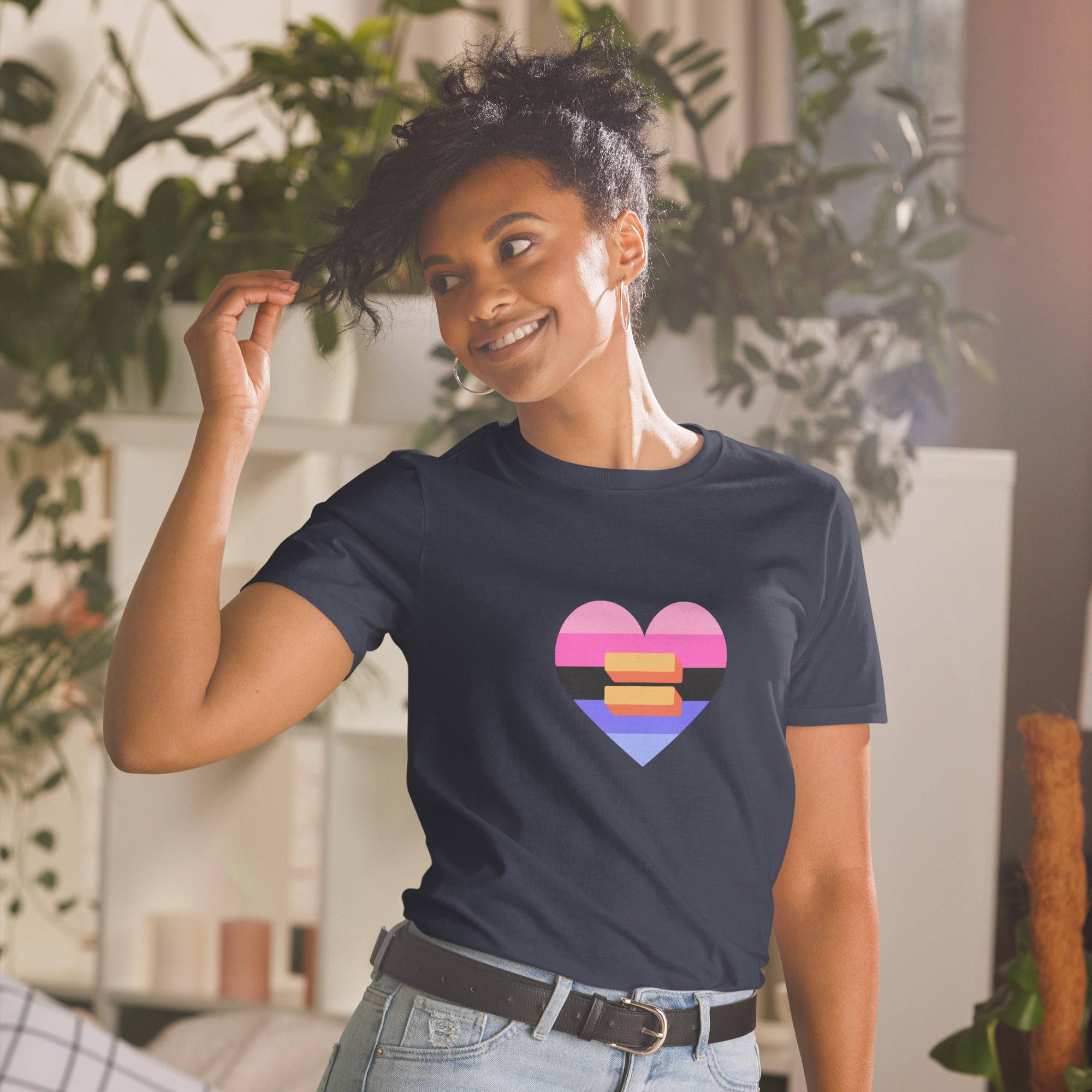 Omni heart pride tee, view 5 — Rose Gold Co