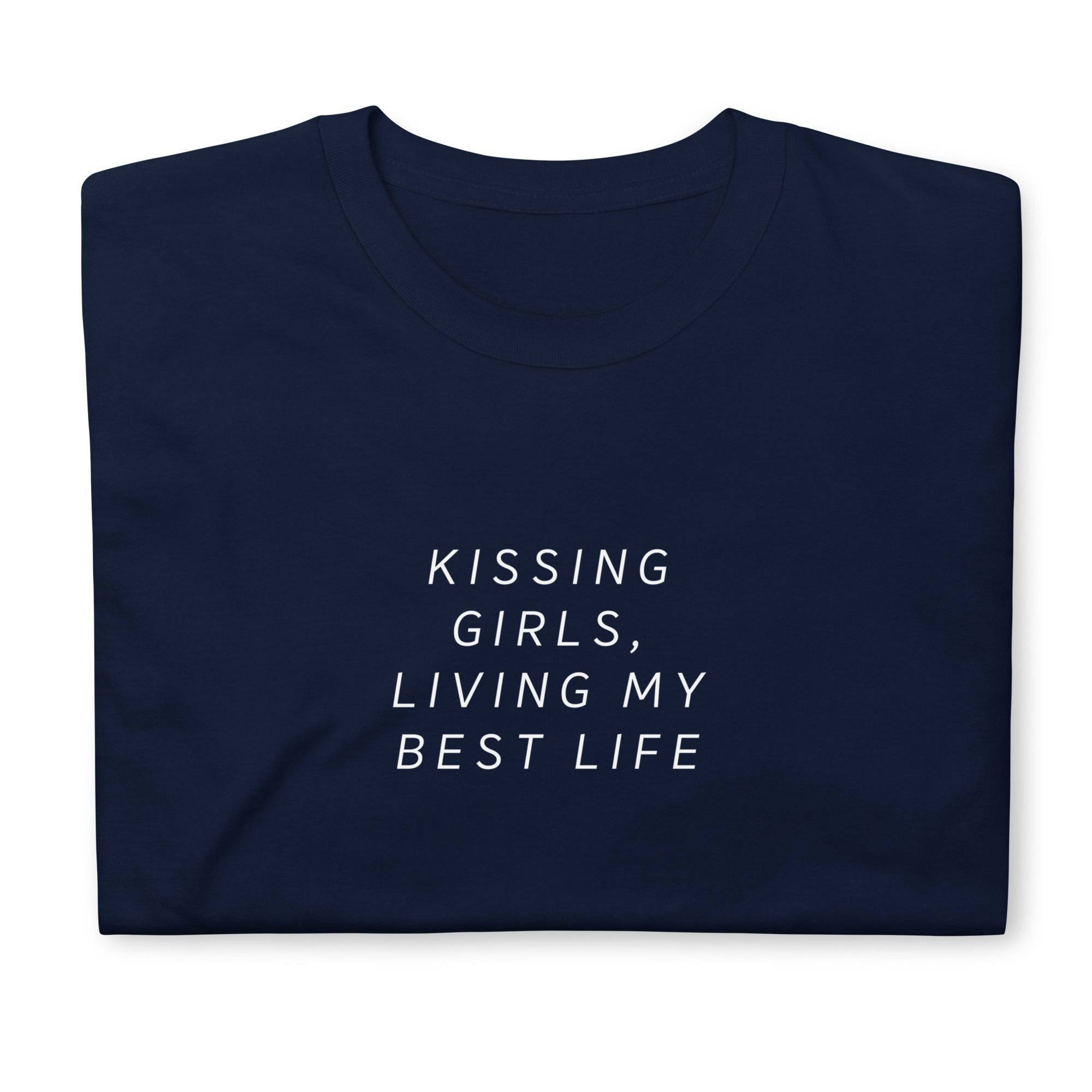 Kissing Girls WLW pride tee, view 6 — Rose Gold Co