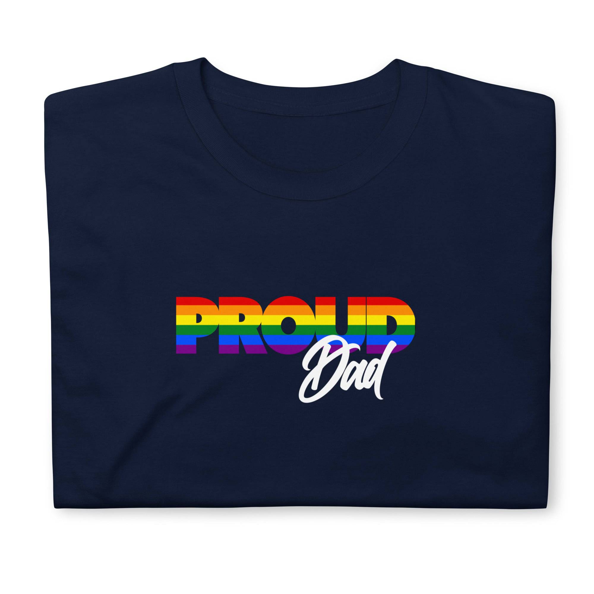 Proud Dad rainbow pride t-shirt, view 6 — Rose Gold Co