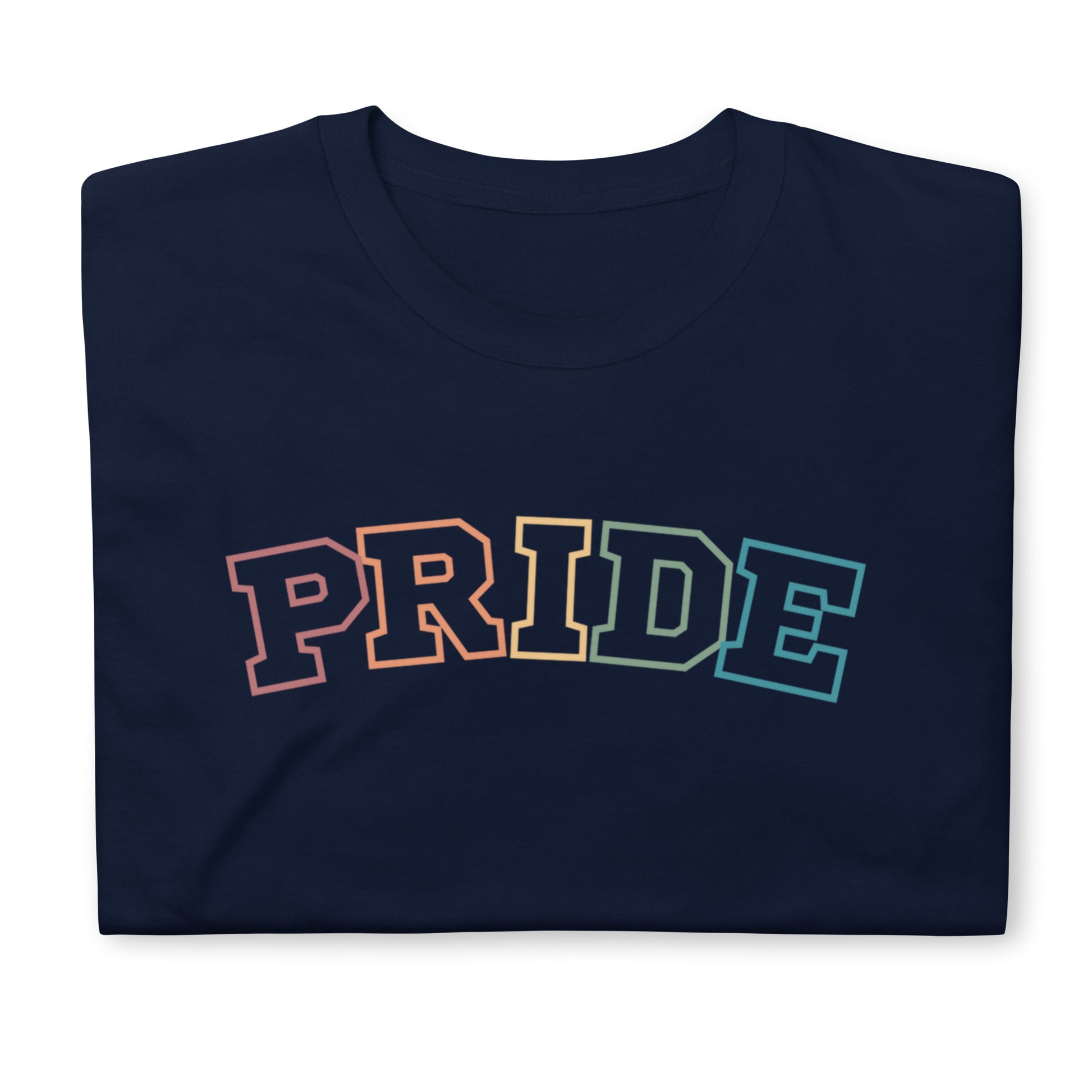 PRIDE Rainbow Varsity T Shirt - Rose Gold Co. Shop