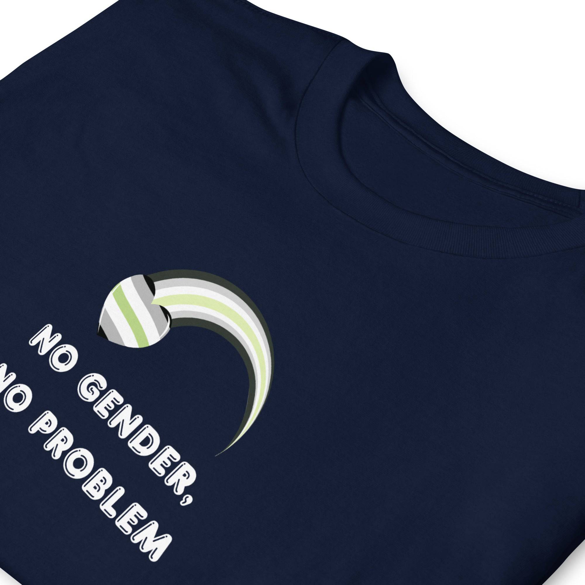 No Gender No Problem agender tee, view 5 — Rose Gold Co