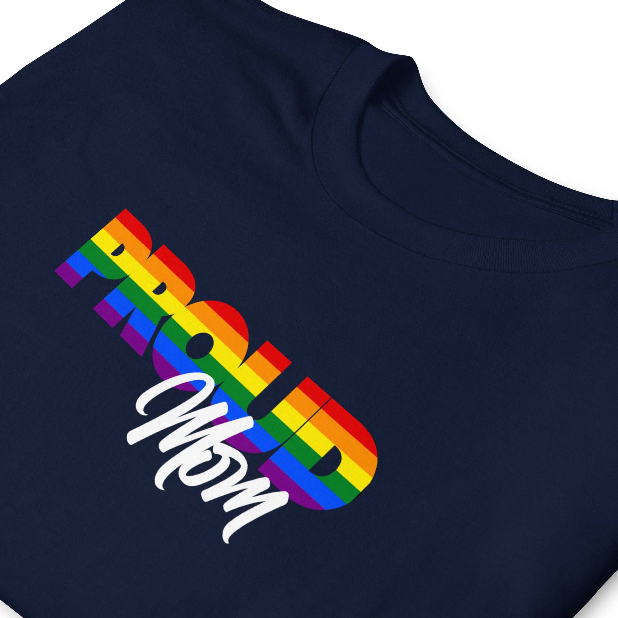 Proud Mom rainbow print ally t-shirt, view 7 — Rose Gold Co
