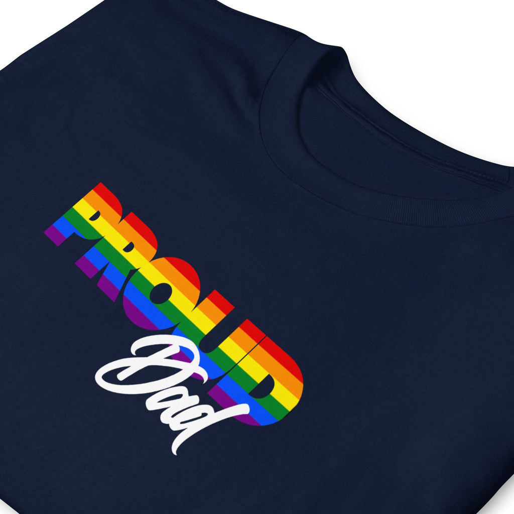 Proud Dad rainbow pride t-shirt, view 7 — Rose Gold Co