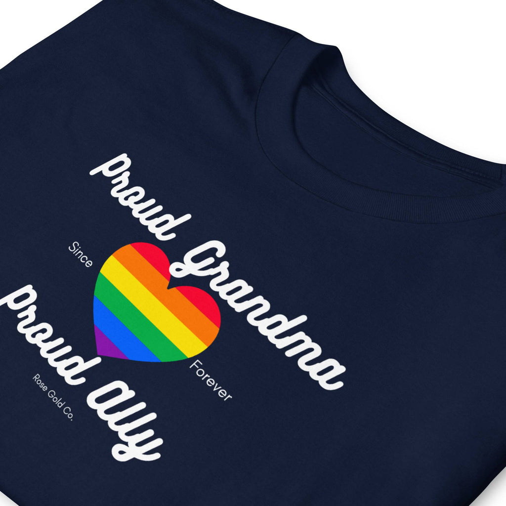 Proud Grandma ally pride t-shirt, view 5 — Rose Gold Co
