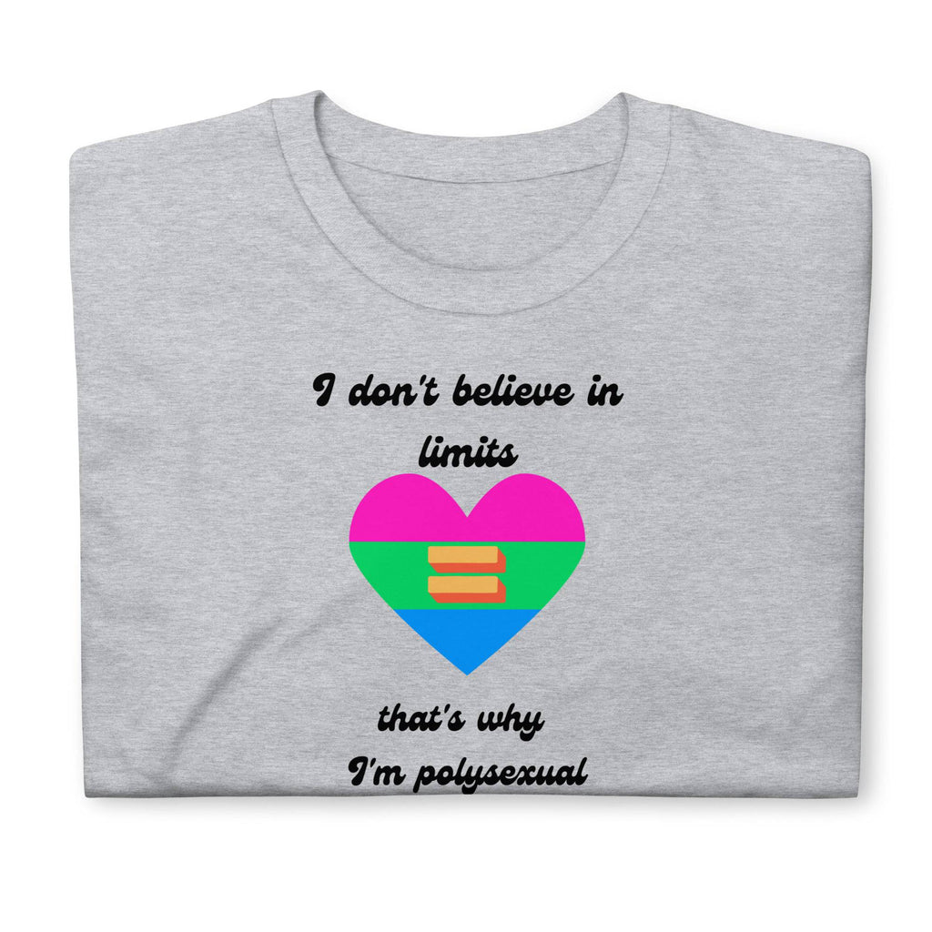 No Limits polysexual pride tee, view 3 — Rose Gold Co