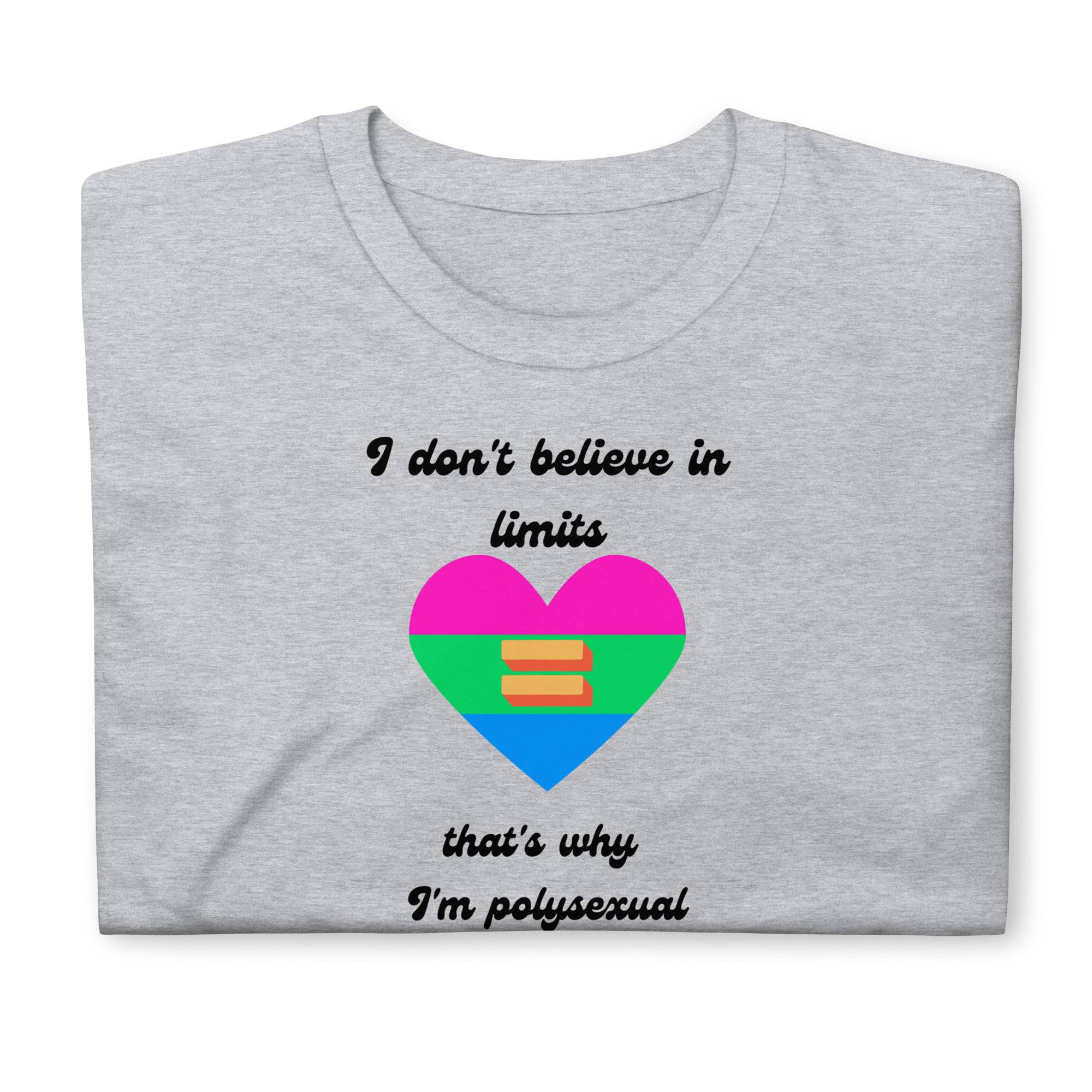 No Limits polysexual pride tee, view 3 — Rose Gold Co