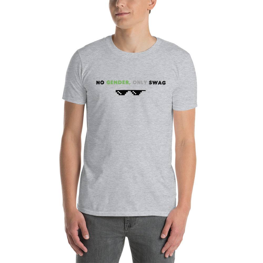 No Gender Only Swag agender tee, view 3 — Rose Gold Co