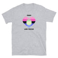 Omni and Proud tee, front view — Rose Gold Co