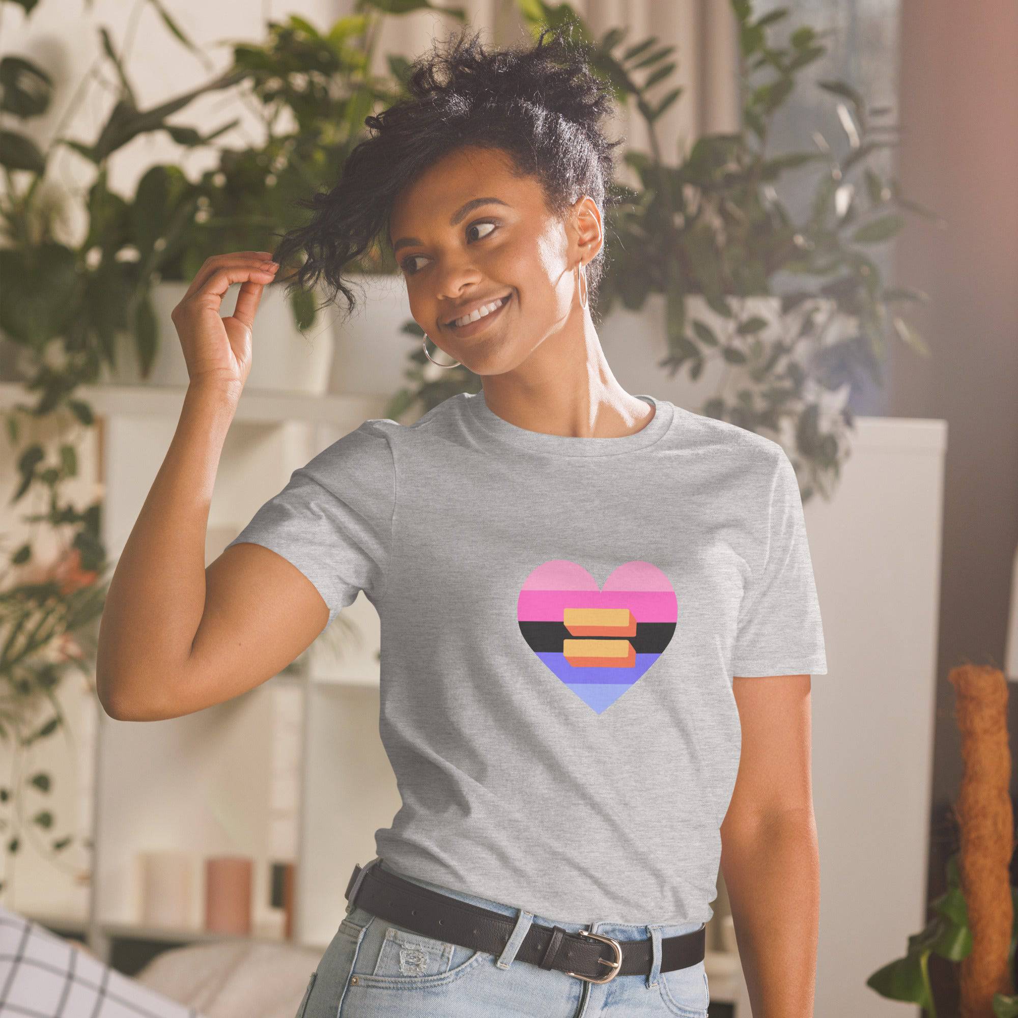 Omni heart pride tee, view 9 — Rose Gold Co