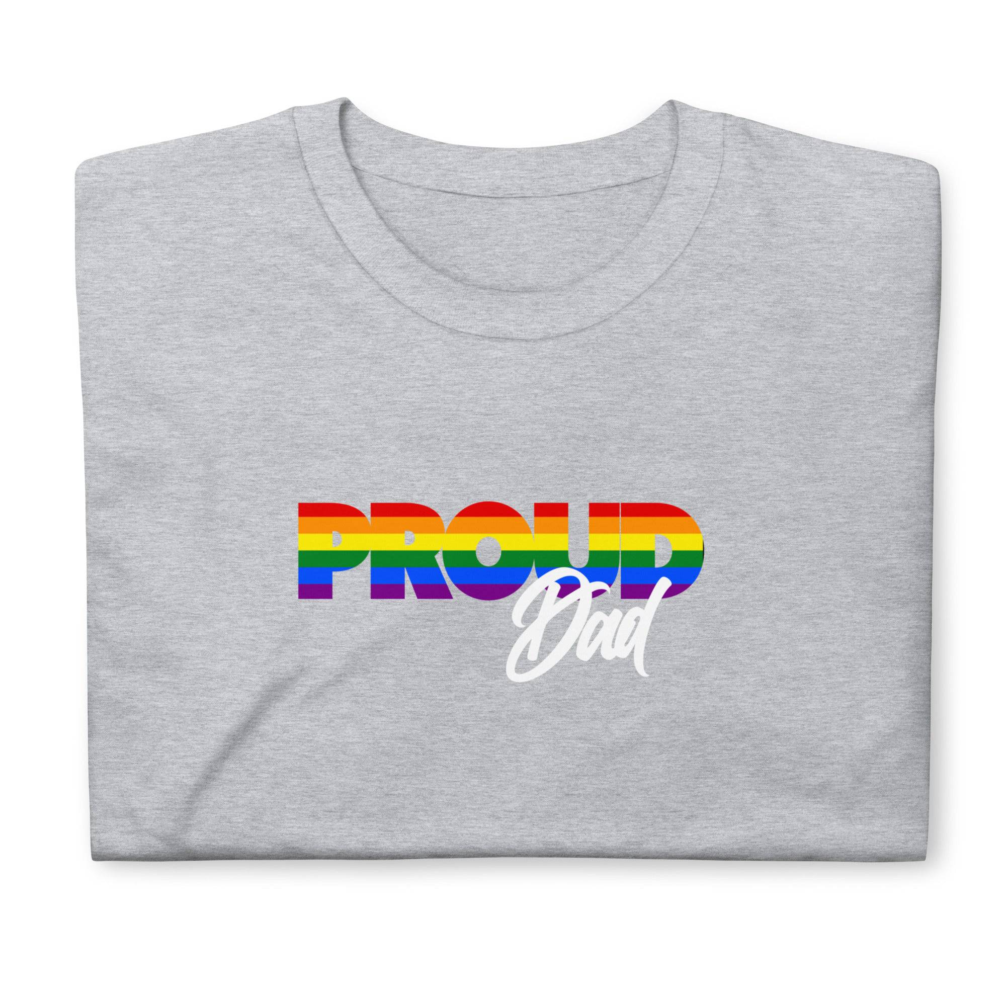 Proud Dad rainbow pride t-shirt, view 10 — Rose Gold Co