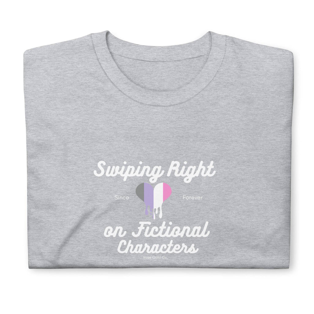 Cupioromantic fictional character t-shirt, view 8 — Rose Gold Co