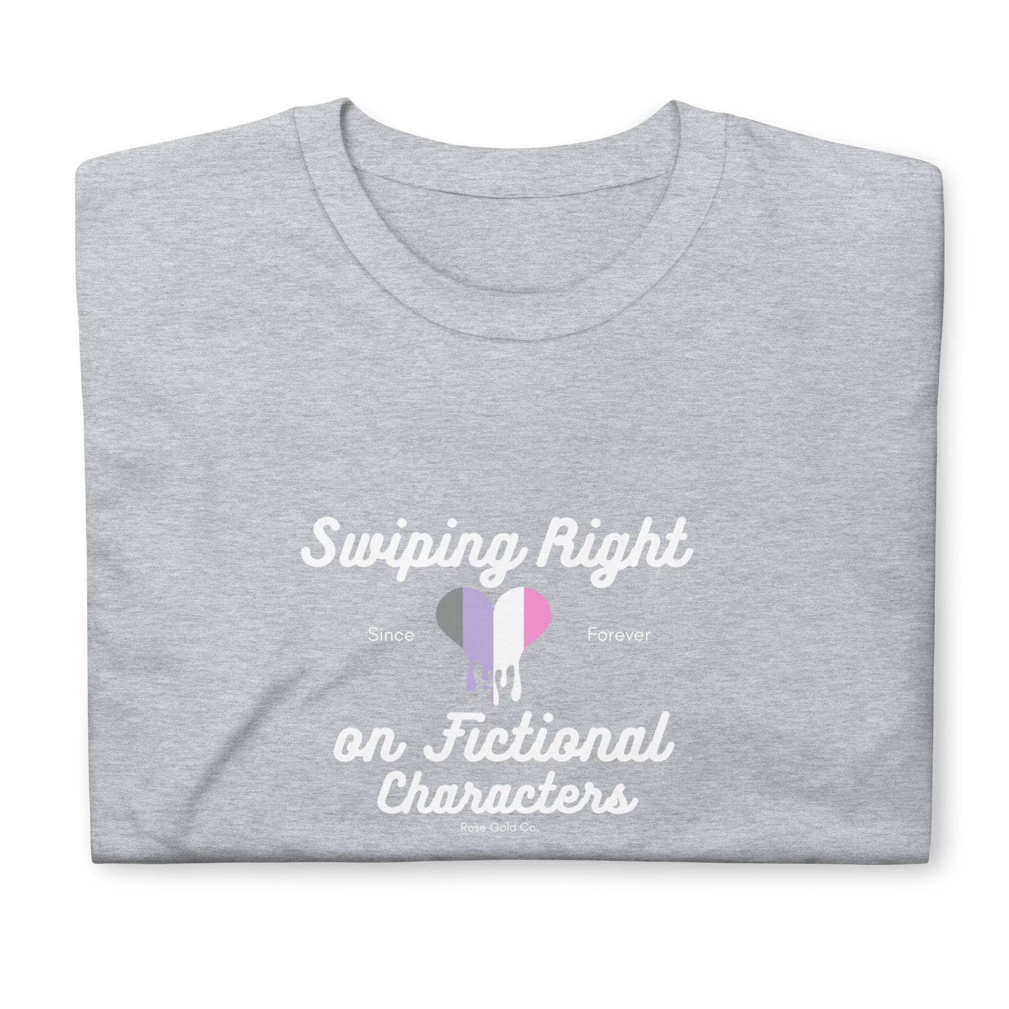 Cupioromantic fictional character t-shirt, view 8 — Rose Gold Co
