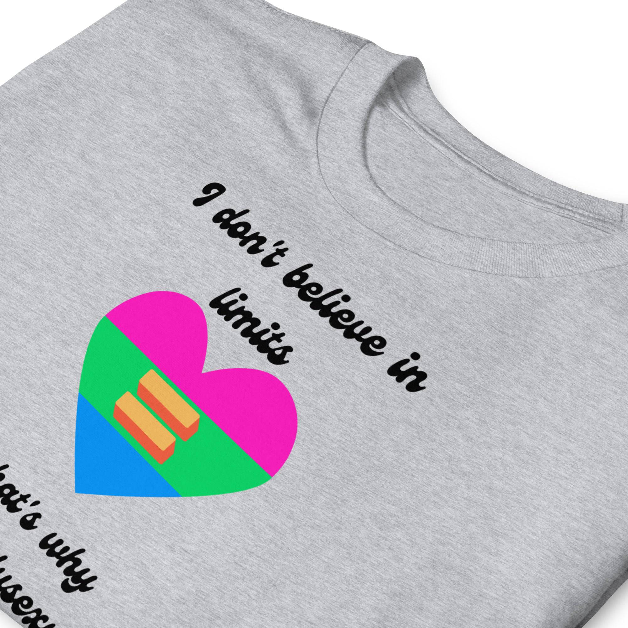 No Limits polysexual pride tee, view 4 — Rose Gold Co
