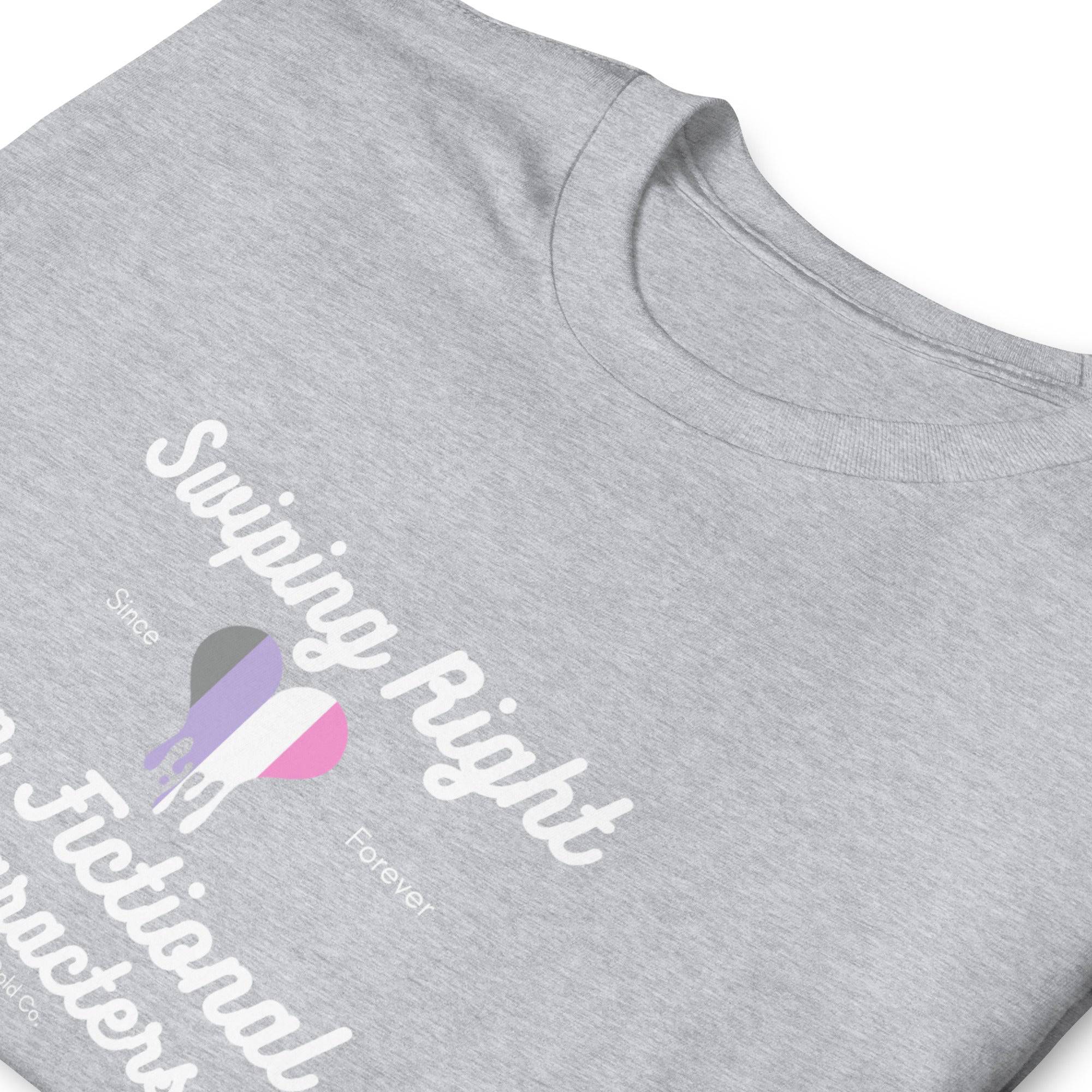 Cupioromantic fictional character t-shirt, view 9 — Rose Gold Co