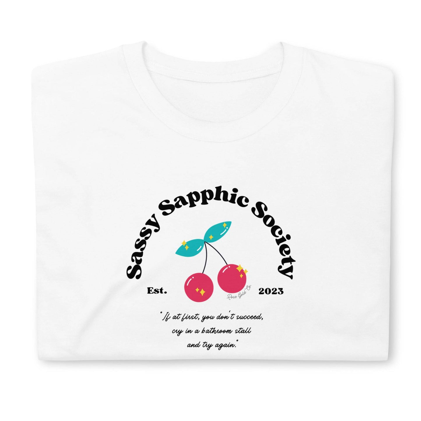 Sassy Sapphic Society Club T-Shirt - Rose Gold Co. Shop