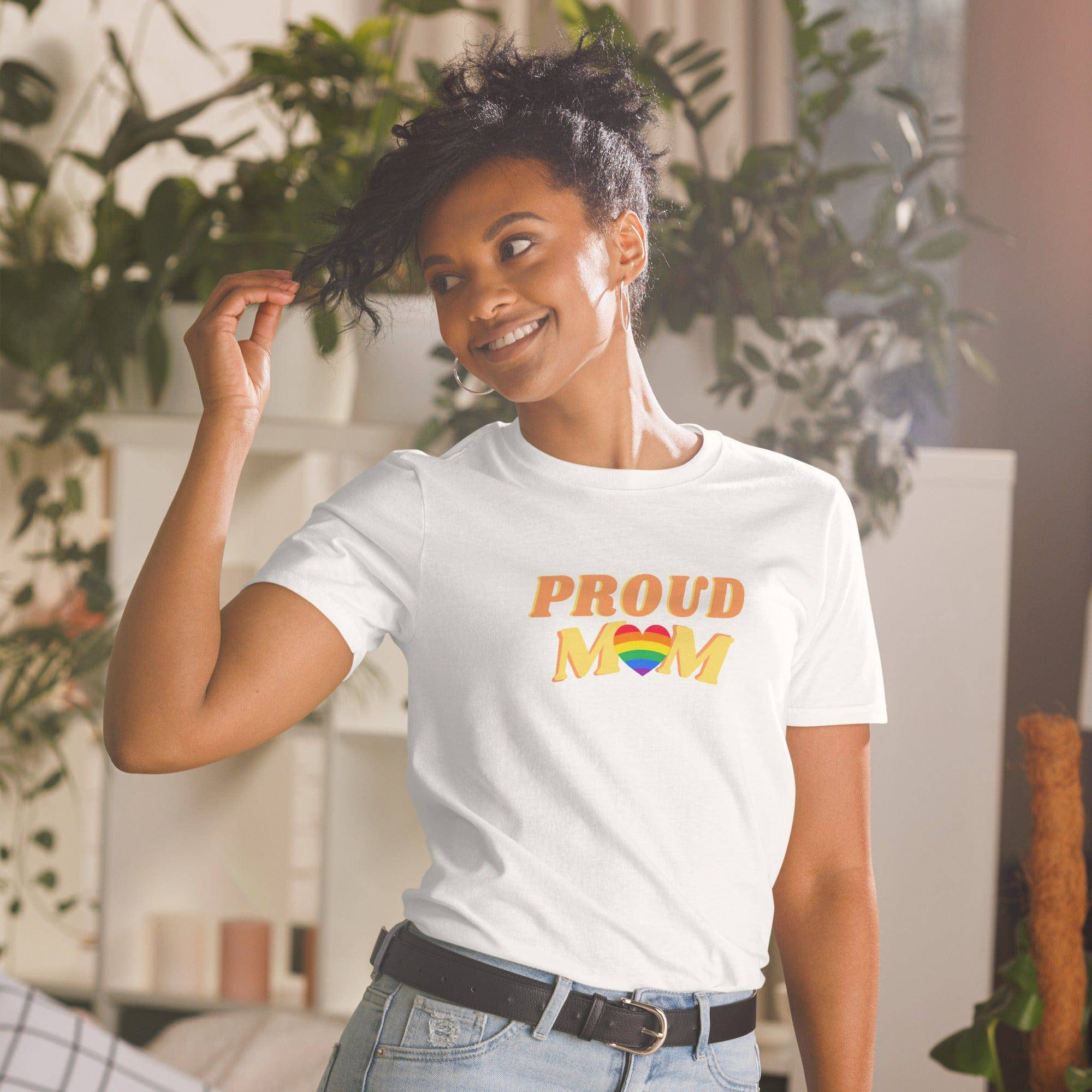 Proud Mom rainbow pride t-shirt, view 12 — Rose Gold Co