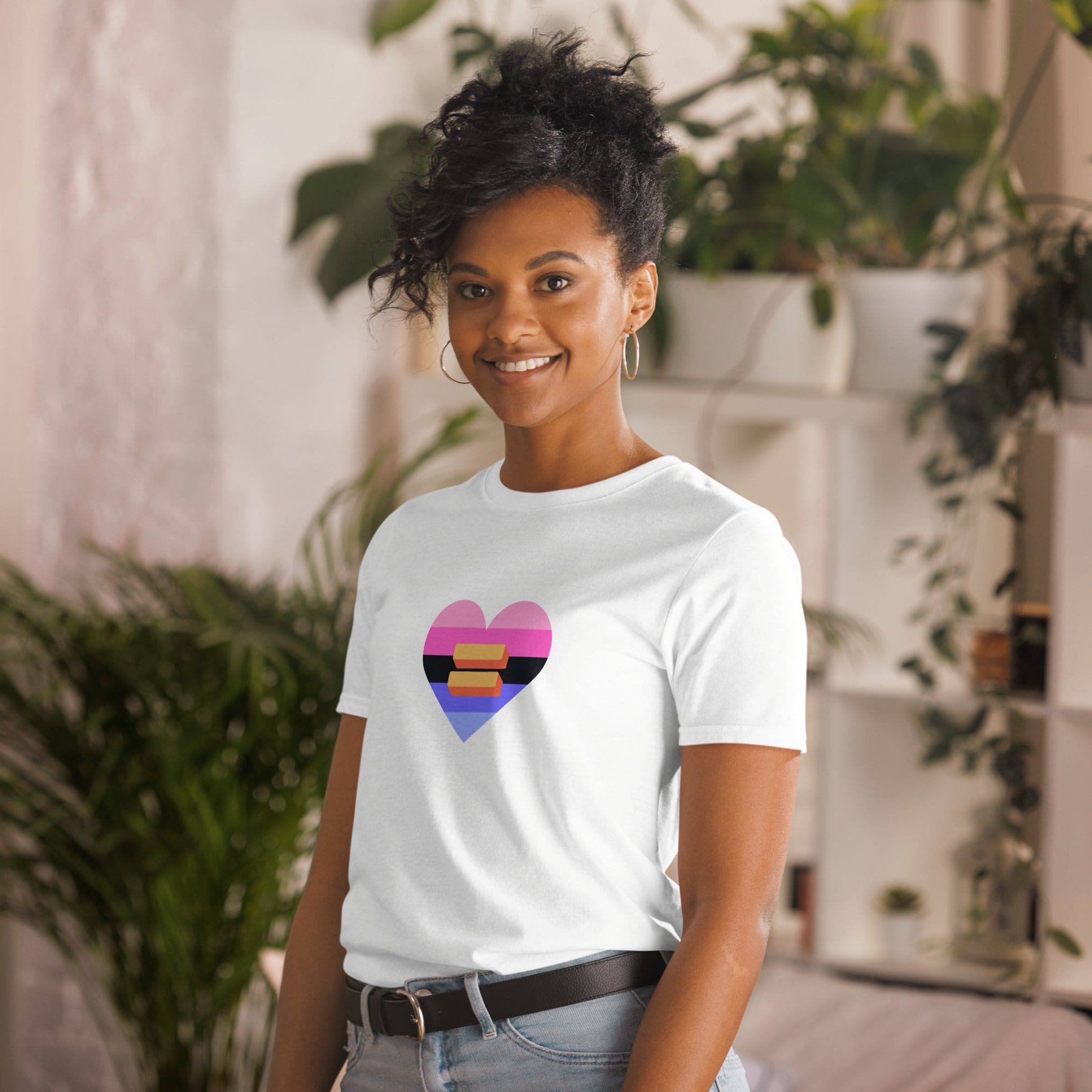 Omni heart pride tee, view 12 — Rose Gold Co