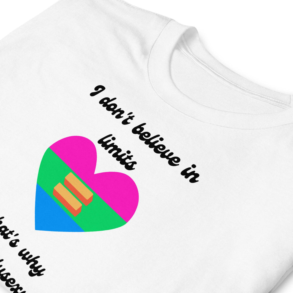 No Limits polysexual pride tee, view 5 — Rose Gold Co