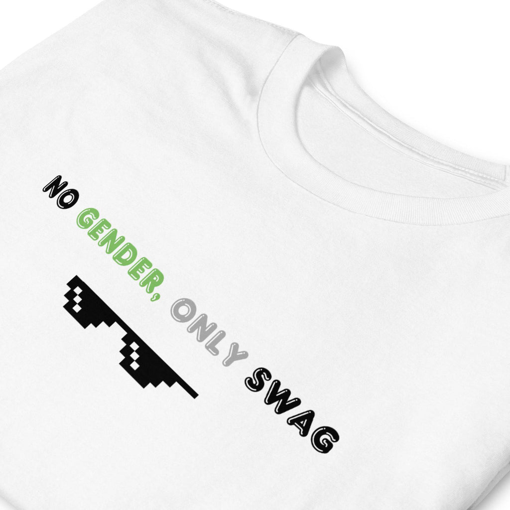 No Gender Only Swag agender tee, view 8 — Rose Gold Co