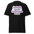 Anxiety Is Chronic but This Ass Is Iconic tee, back view — Rose Gold Co
