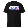 Cisn't trans pride tee, front view — Rose Gold Co