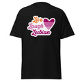 Live Laugh Lesbian tee, front view — Rose Gold Co