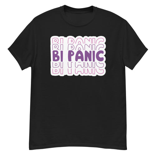 Bi Panic tee, front view — Rose Gold Co