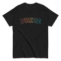 PRIDE rainbow varsity lettering tee, view 5 — Rose Gold Co