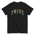 Gay pride rainbow varsity lettering tee, view 7 — Rose Gold Co