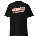 "Gender? In This Economy?" nonbinary humor tee, view 3 — Rose Gold Co