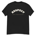 "Respect My Pronouns" trans pride tee, view 3 — Rose Gold Co