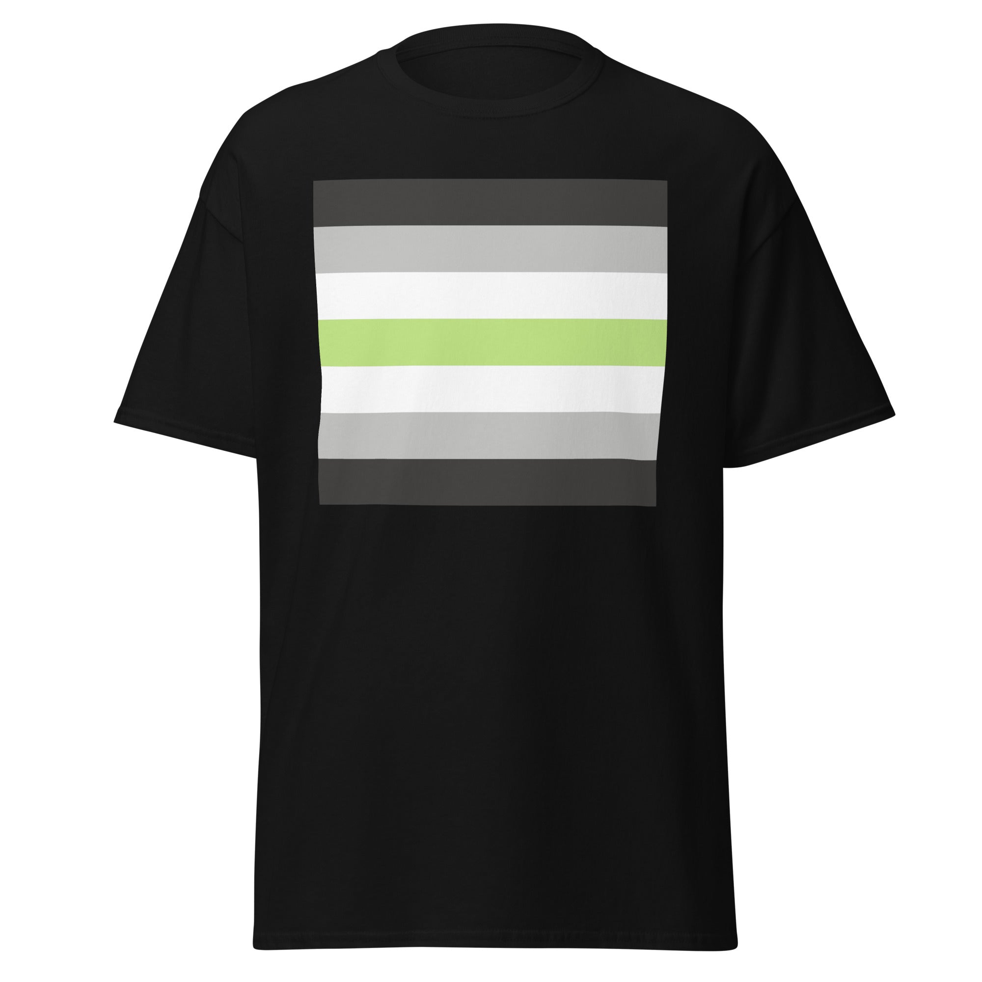 Agender pride flag tee — Rose Gold Co