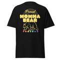 "Proud Momma Bear" retro pride ally tee, view 2 — Rose Gold Co