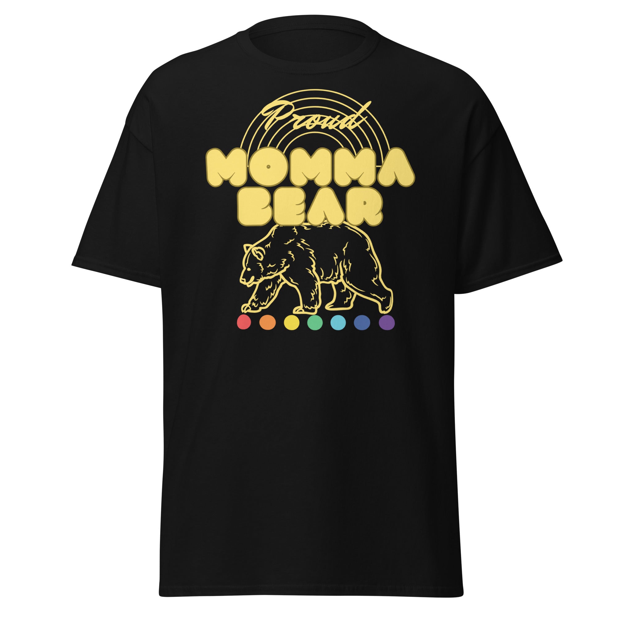 "Proud Mama Bear" LGBT ally support tee, view 5 — Rose Gold Co