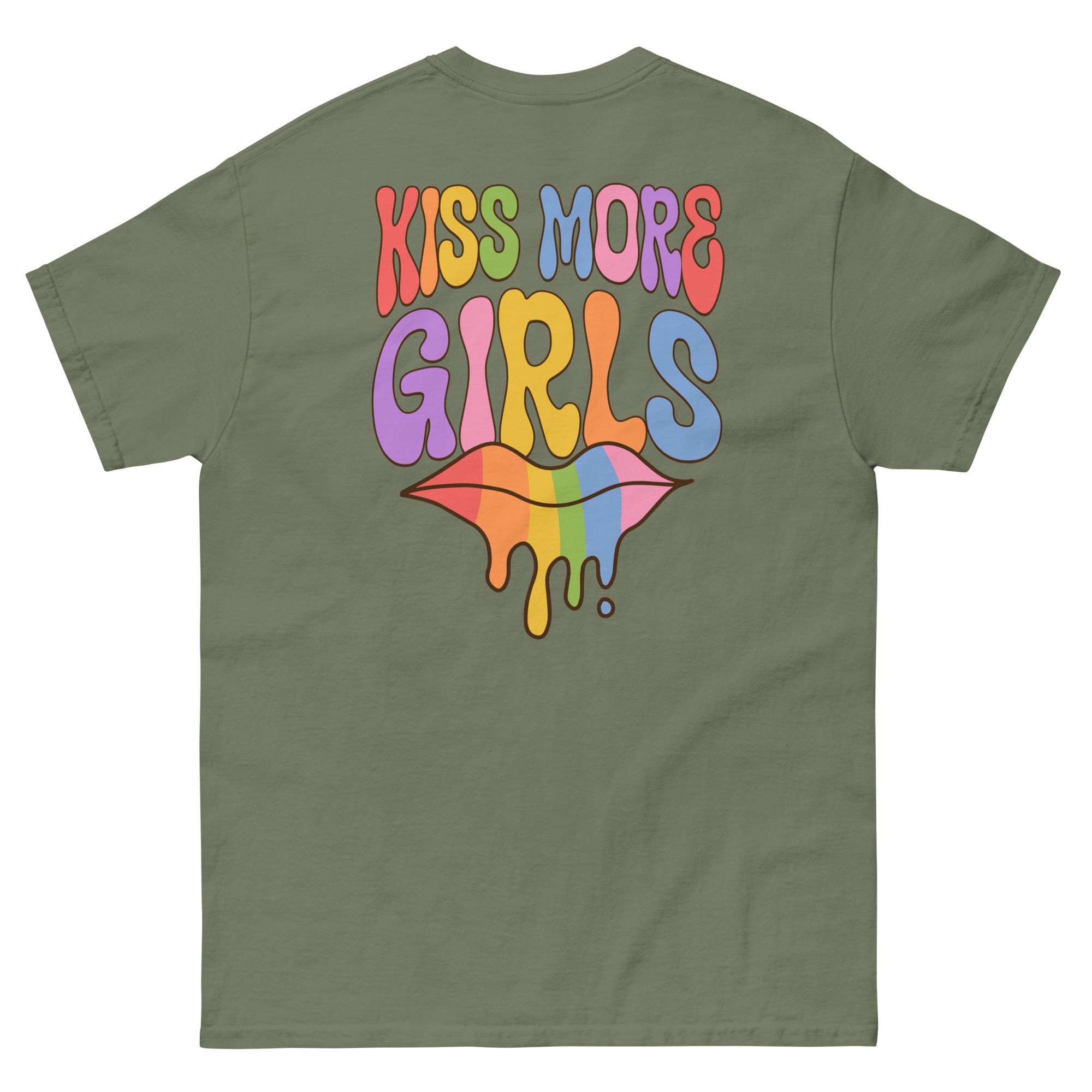 Kiss More Girls graphic tee, view 7 — Rose Gold Co