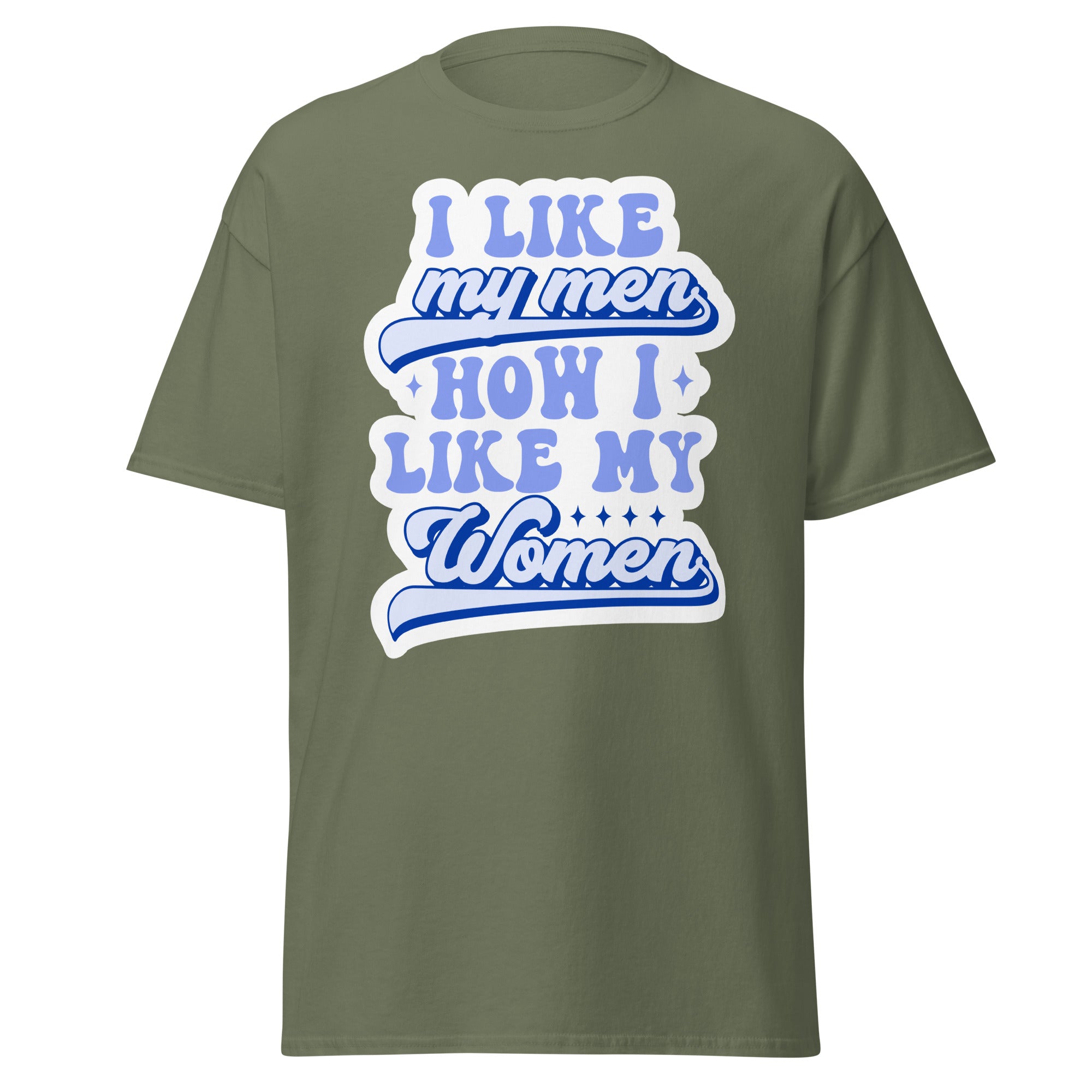 I Like My Men How I Like My Women tee, detail view — Rose Gold Co