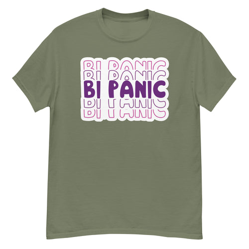 Bi Panic tee, back view — Rose Gold Co