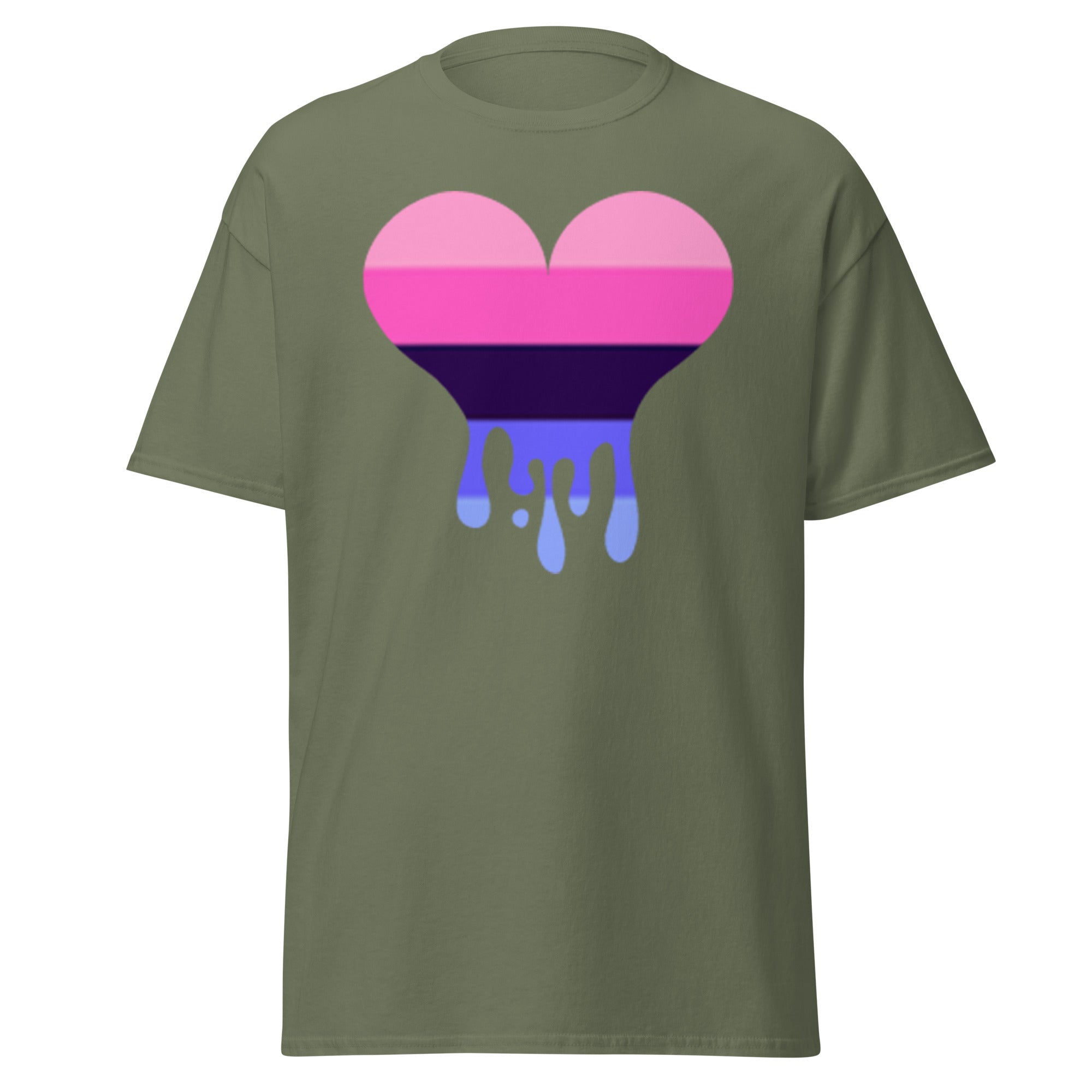 Omnisexual pride flag short sleeve tee, view 2 — Rose Gold Co