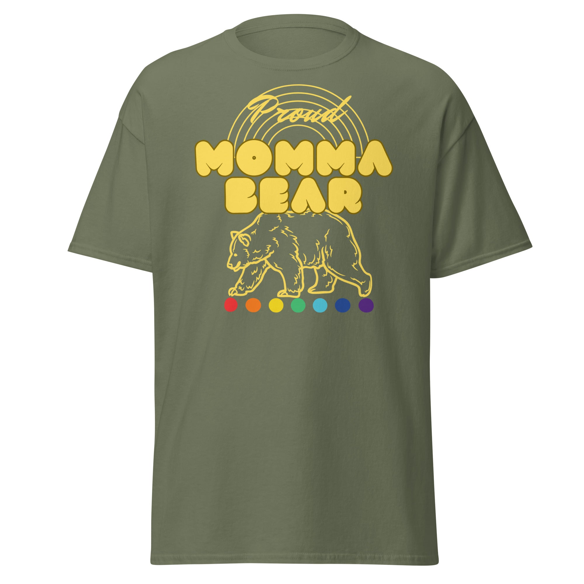 "Proud Mama Bear" LGBT ally support tee, view 6 — Rose Gold Co