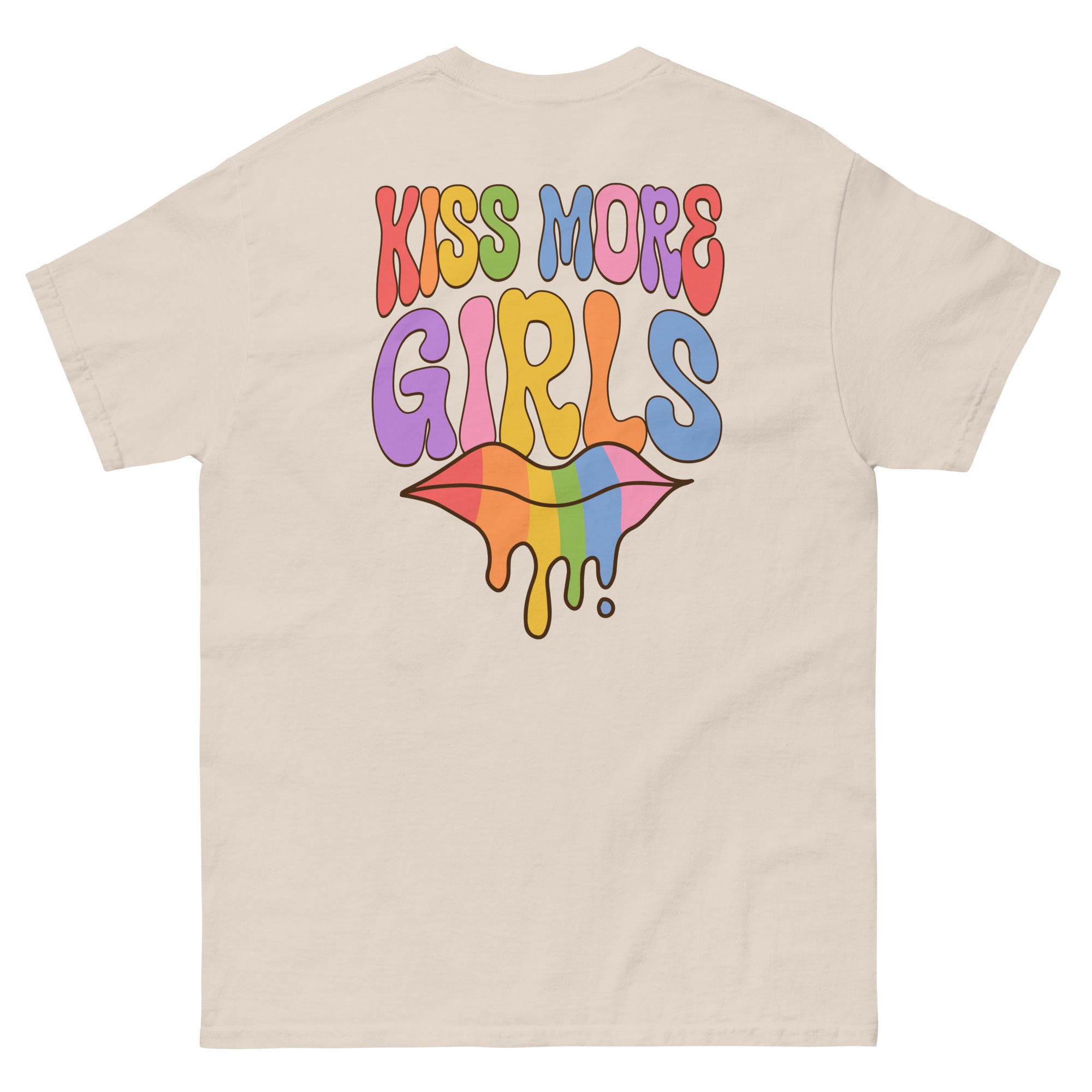 Kiss More Girls graphic tee, view 9 — Rose Gold Co