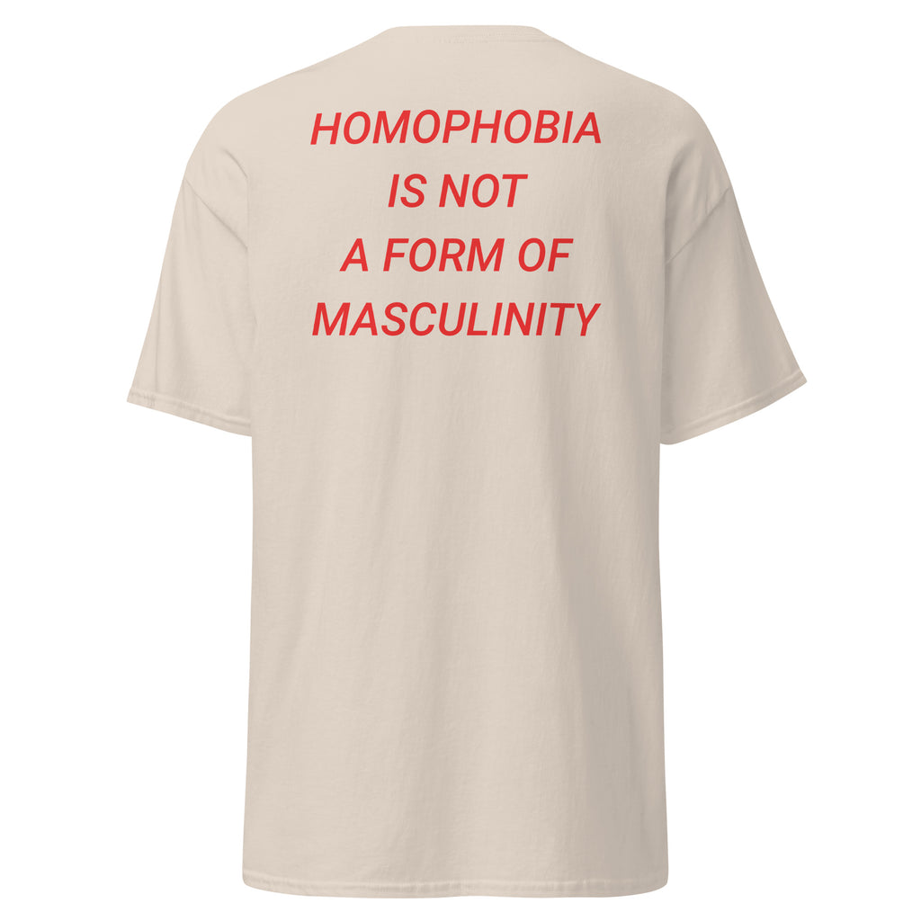 "Homophobia Is Not a Form of Masculinity" tee, view 9 — Rose Gold Co