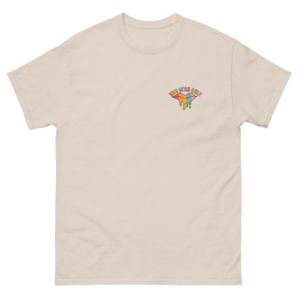 Kiss More Girls graphic tee, view 8 — Rose Gold Co
