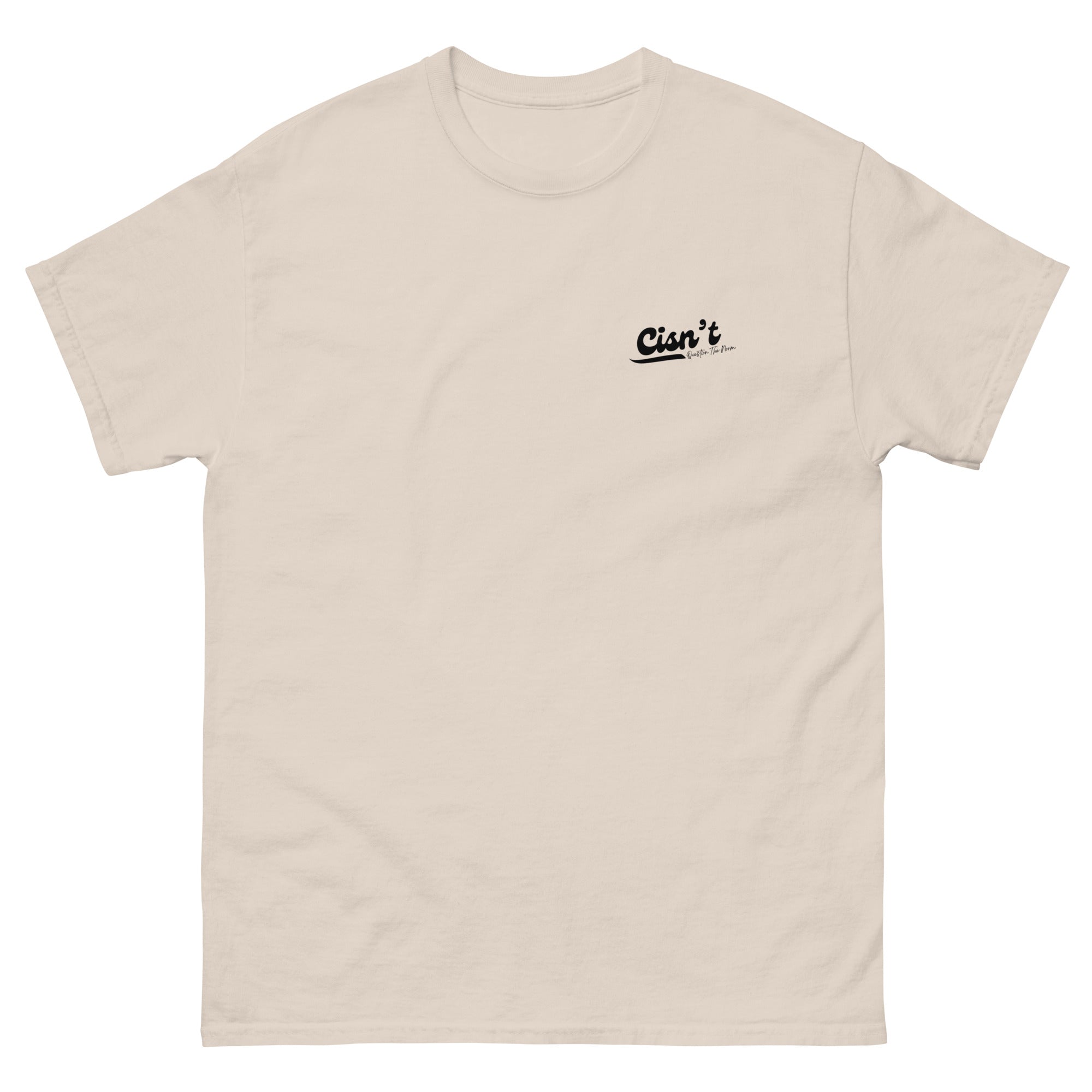 Cisn't Question the Norm premium tee, view 6 — Rose Gold Co