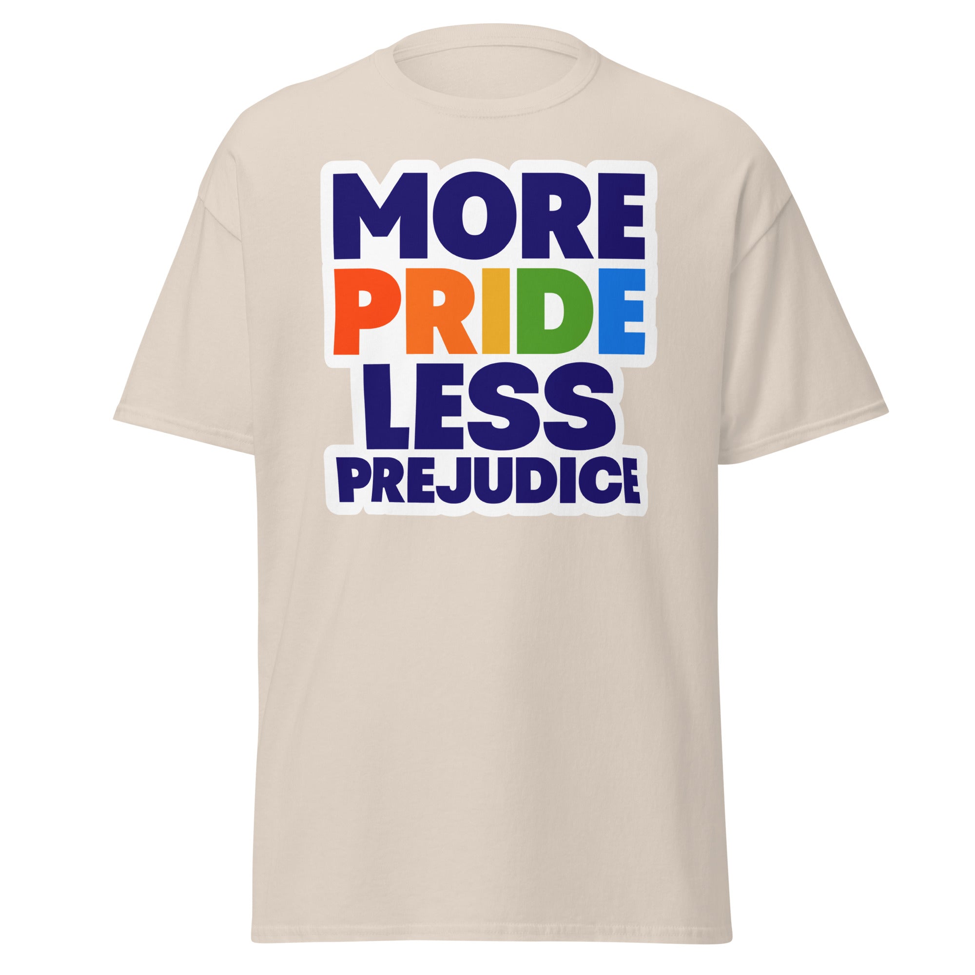 More Pride Less Prejudice tee, detail view — Rose Gold Co
