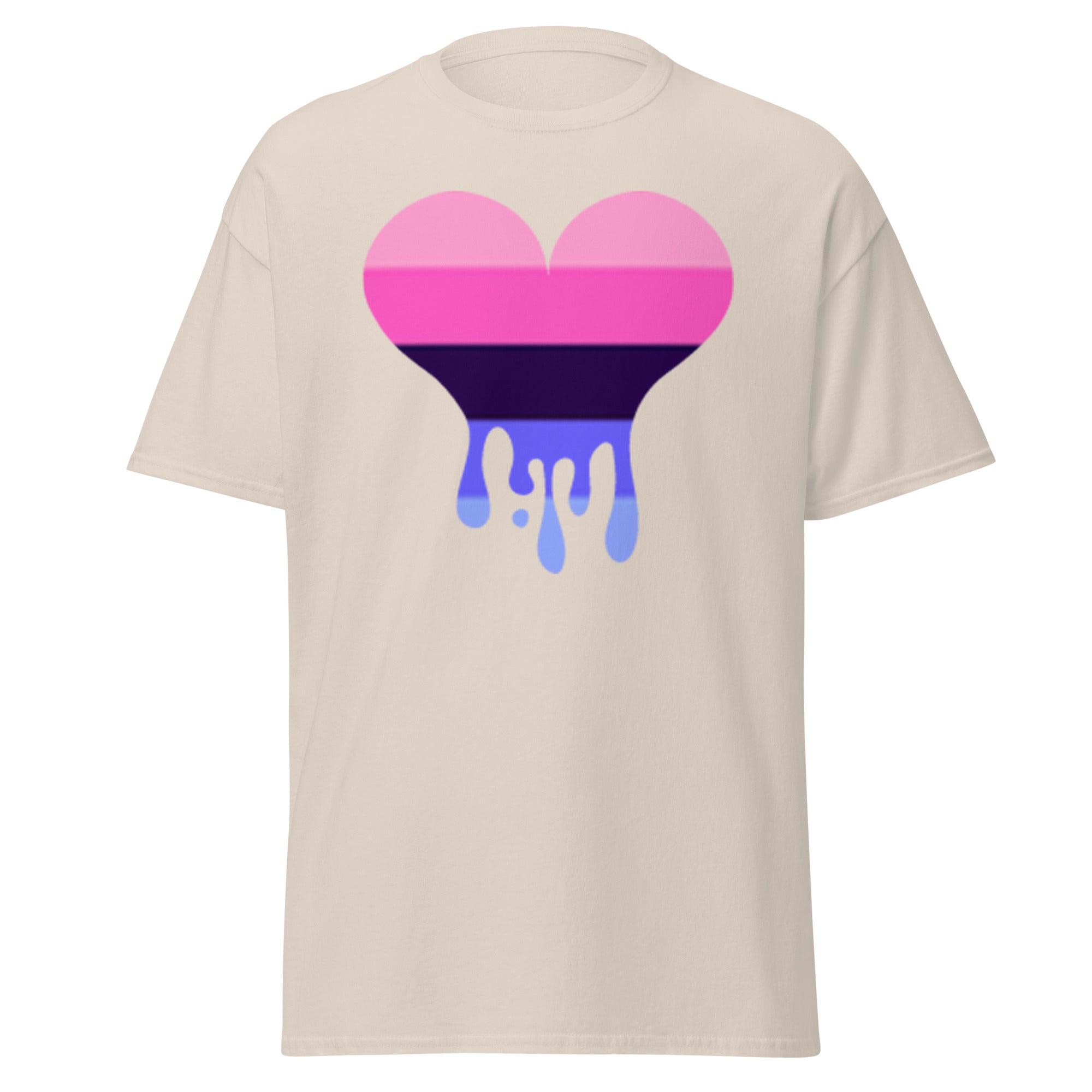 Omnisexual pride flag short sleeve tee, view 3 — Rose Gold Co